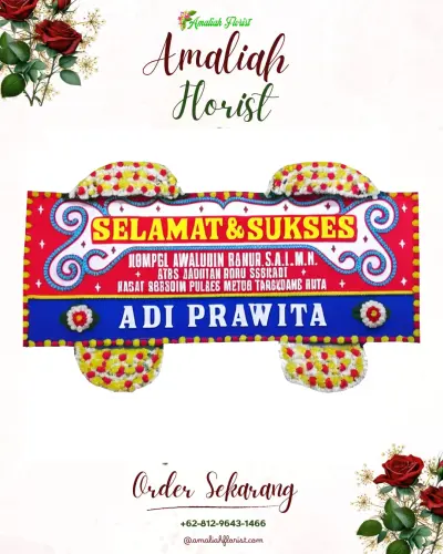 Karangan Bunga Ucapan Selamat di Sukalangu
